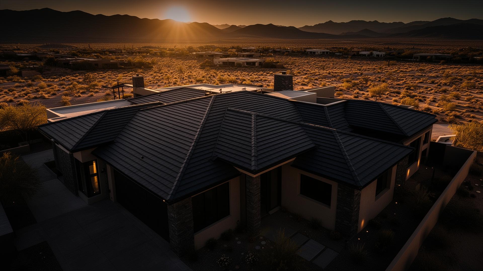 Premium roofing on a luxury Southern Nevada home